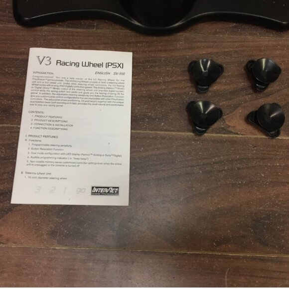 InterAct PlayStation PS1 V3 Racing Wheel + Pedals 741948011184 - Picture 8 of 12